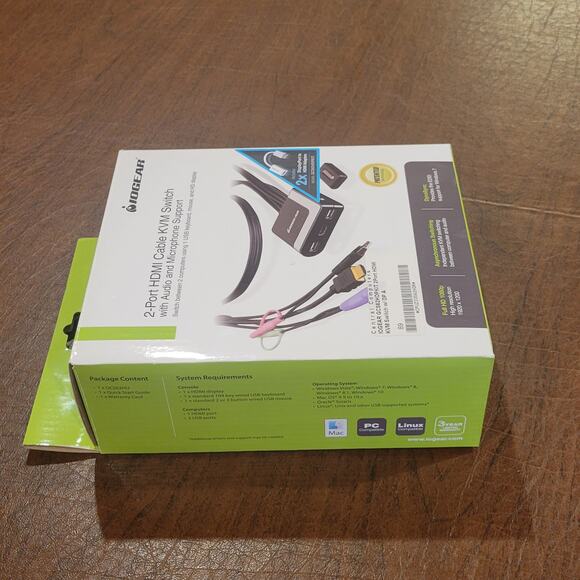 IOGEAR GCS62HDPKIT 2-Port HDMI and DisplayPort Cable KVM Kit with Audio Open box - Picture 10 of 11